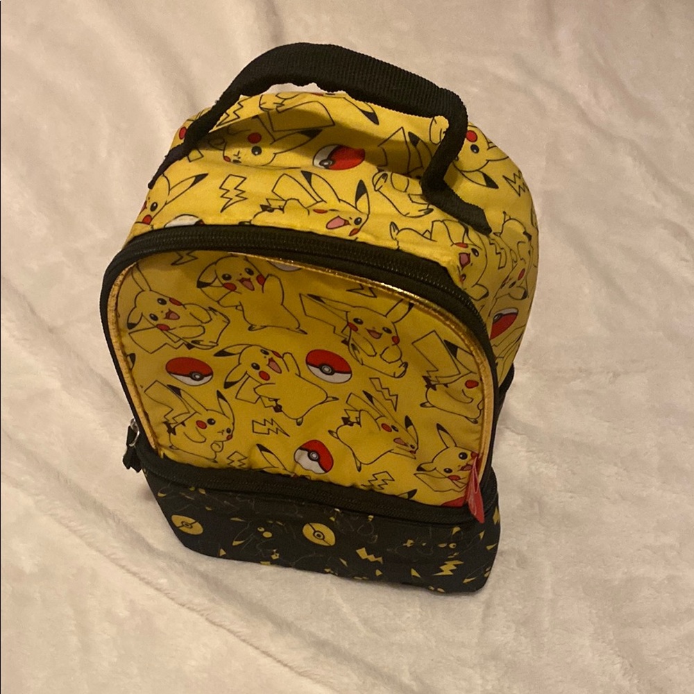 Thermos Yellow and Black Pikachu Lunch Bag